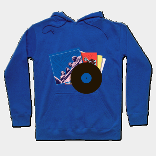 Vintage Rock music records vinyls Hoodie